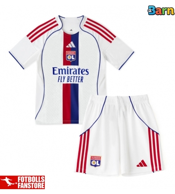 Olympique Lyonnais Hemmatröja Barn 2025-26 Kortärmad (+ Korta byxor)